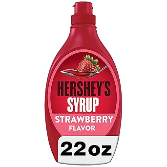 HERSHEY'S Strawberry Syrup 24 oz – Fun Flavored Squeezable Topping for Kids' Desserts and Drinks