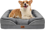 Ksiia Faux-Fur Bolster Pet Bed – 6-Size Luxury Collection in 10 Designer Colors for Medium Breeds