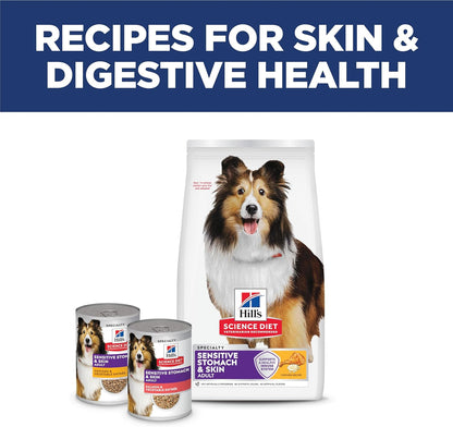 Hill's Science Diet Adult Sensitive Stomach & Skin Chicken, 30 lb | Prebiotic Wellness Kibble for Coat, Gut and Immunity