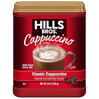 Hills Bros. Instant Cappuccino Mix Sugar Free French Vanilla – RV and Road Trip Beverage, No Equipment Required