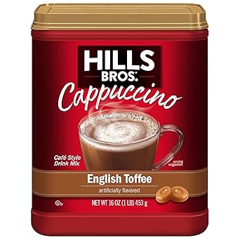 Hills Bros. Instant Cappuccino Mix Sugar Free French Vanilla – RV and Road Trip Beverage, No Equipment Required