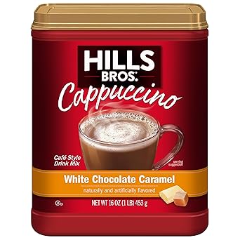 Hills Bros. Instant Cappuccino Mix Sugar Free French Vanilla – RV and Road Trip Beverage, No Equipment Required