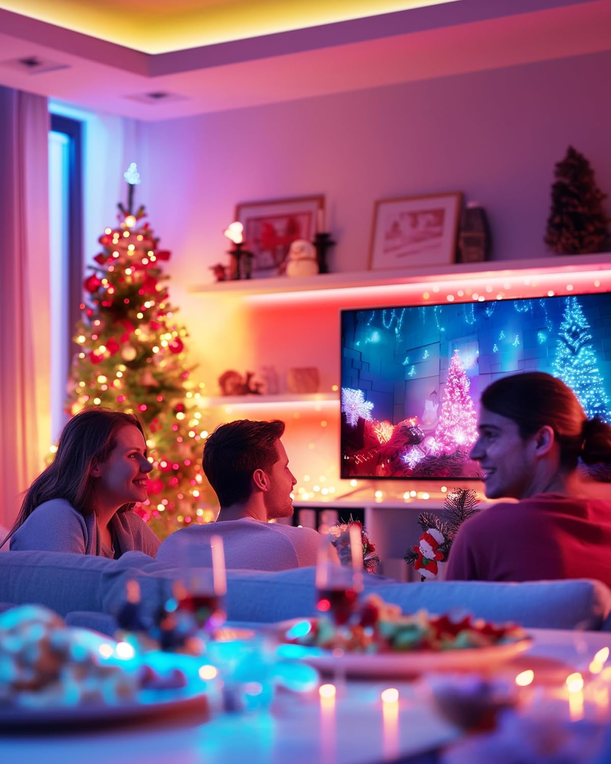 HitLights Pre-Cut RGB LED Tape – Intentional Accent Lighting for Modern Interiors, Simple Peel and Stick Design