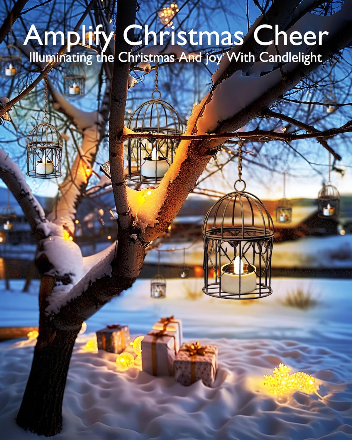 Homemory Outdoor Solar Votive Lights – Weatherproof Flickering LEDs for Campfire Tables, Porch Steps, and Backyard Entertaining