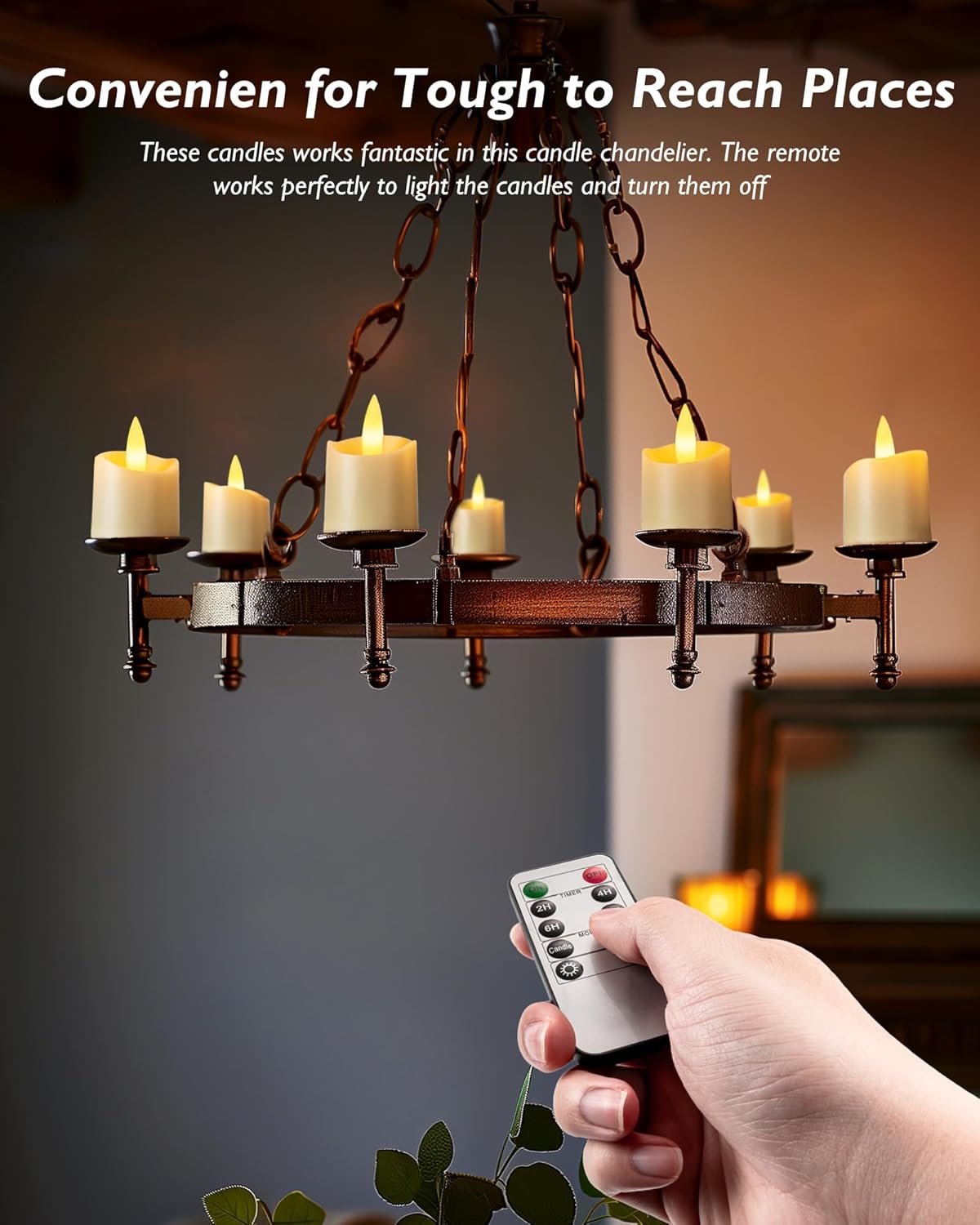 Homemory Set-and-Forget Flameless Tea Lights, Simple USB-Rechargeable Candles in Neutral Amber and Ivory Tones