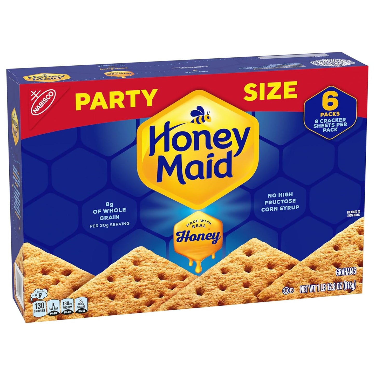 HONEY MAID Graham Crackers – After School Snack for Kids, Real Honey 28.8 oz