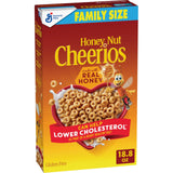Honey Nut Cheerios, Soluble Fiber Breakfast Cereal to Support a Heart Healthy Self-Care Lifestyle, 27.2 oz