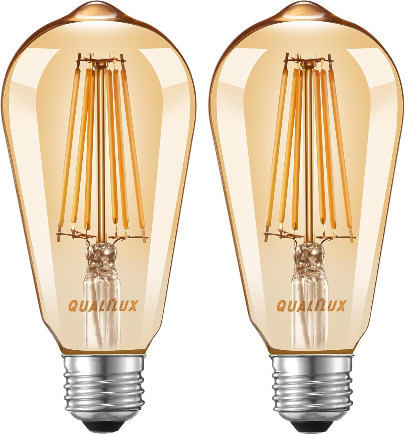 HQ-H027 Worry-Free Dusk to Dawn LED Bulb for Family Entryways, Smokeless and No Open Flame, 2-Pack