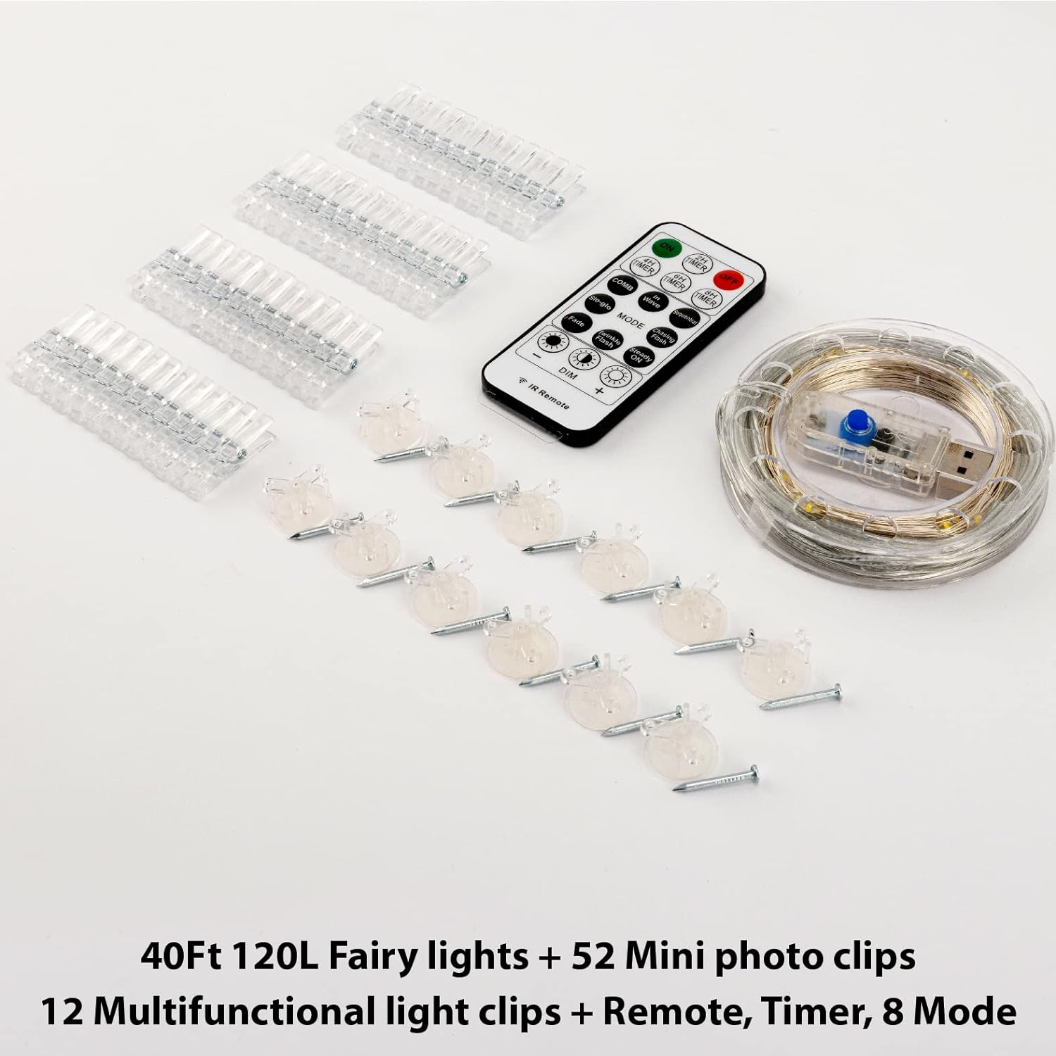 HXWEIYE 120LED Flame-Free Photo Lights – Family-Friendly Bedroom Accent for Children's Drawings and Report Cards