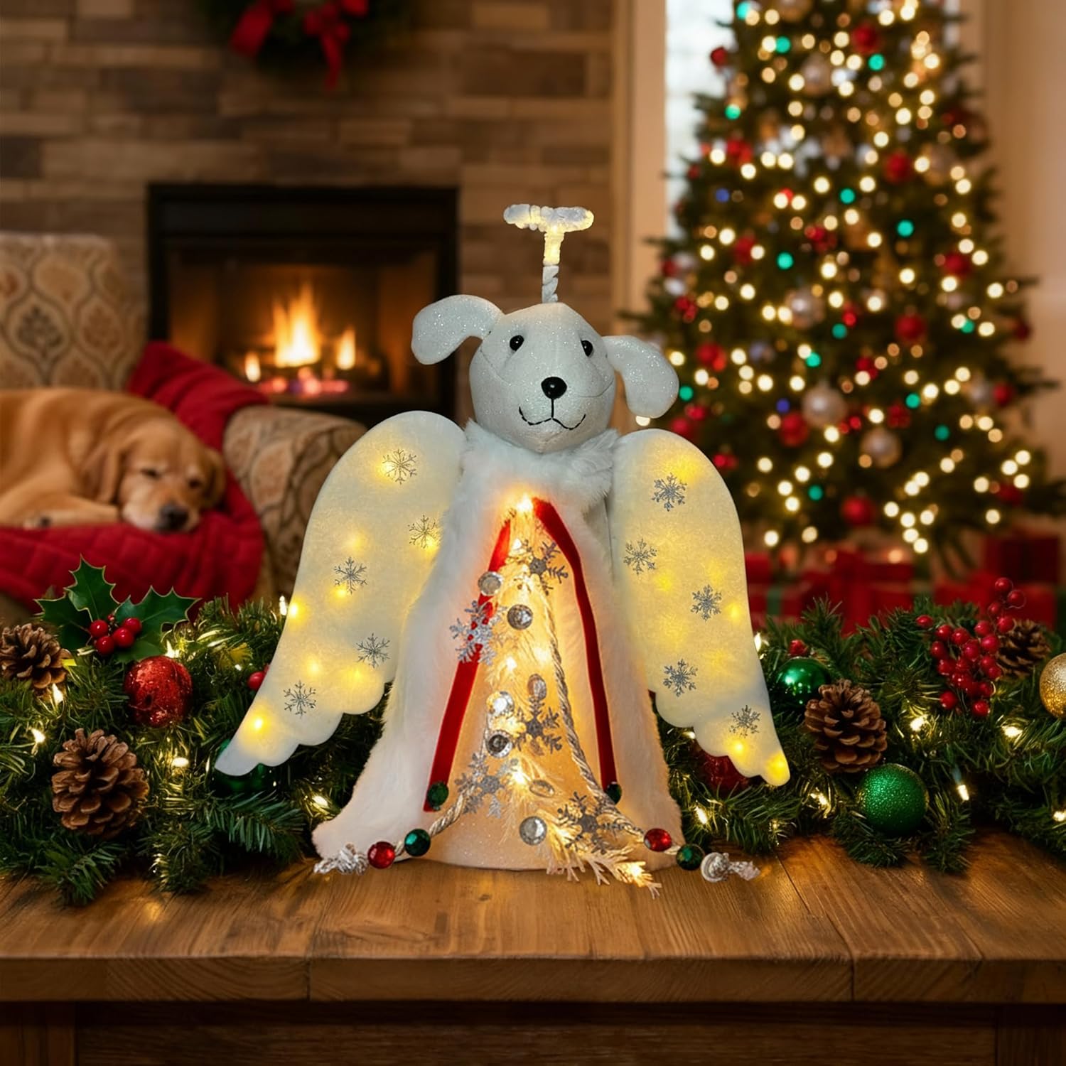 iHeartDogs Pet Angel Topper – Unique Housewarming & Valentine's Day Gift for the Dog Obsessed Friend