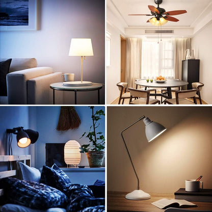 ILC Minimalist Smart LED Bulb 4-Pack, One Remote Syncs All Fixtures Without App or Hub