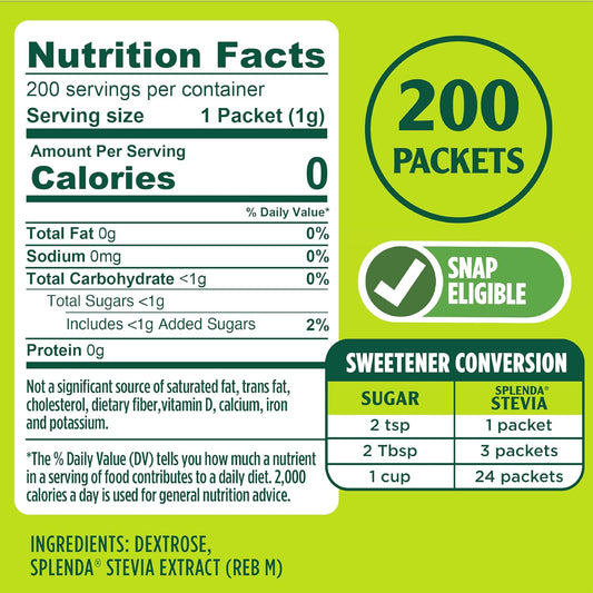 individually portioned single-serve packets in 100-count or 200-count boxes