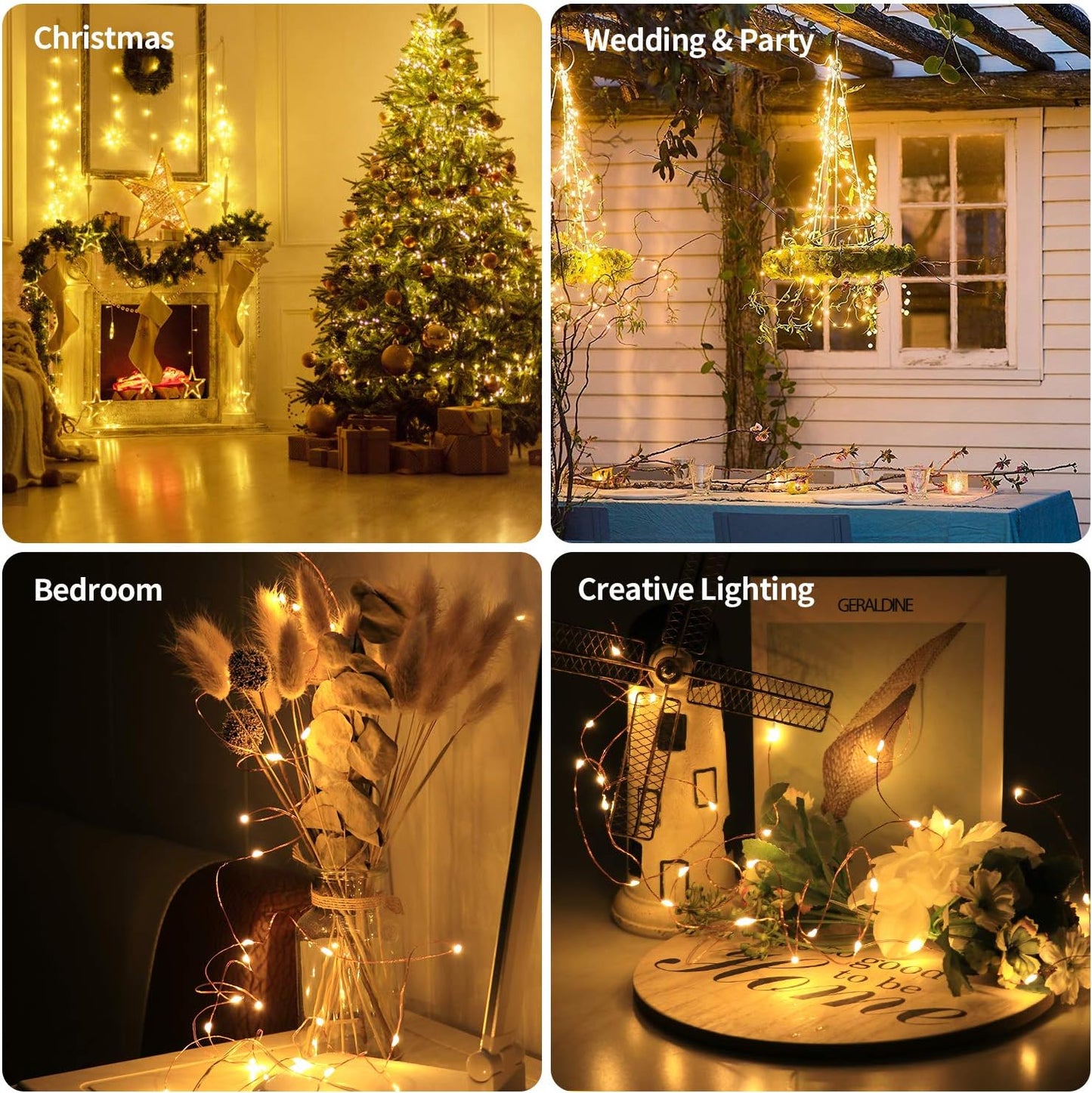innolife Copper Wire String Lights 6 Pack – Housewarming Gift for Women and Mom, Cozy Bedroom Decor