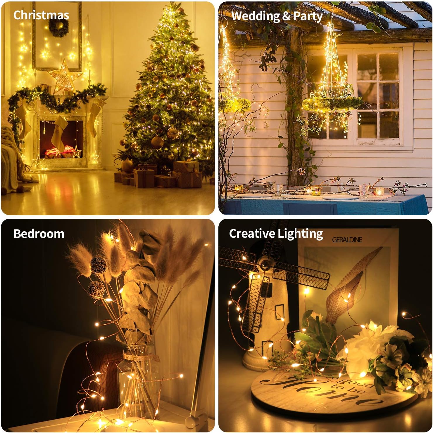 innolife Copper Wire String Lights 6 Pack – Housewarming Gift for Women and Mom, Cozy Bedroom Decor