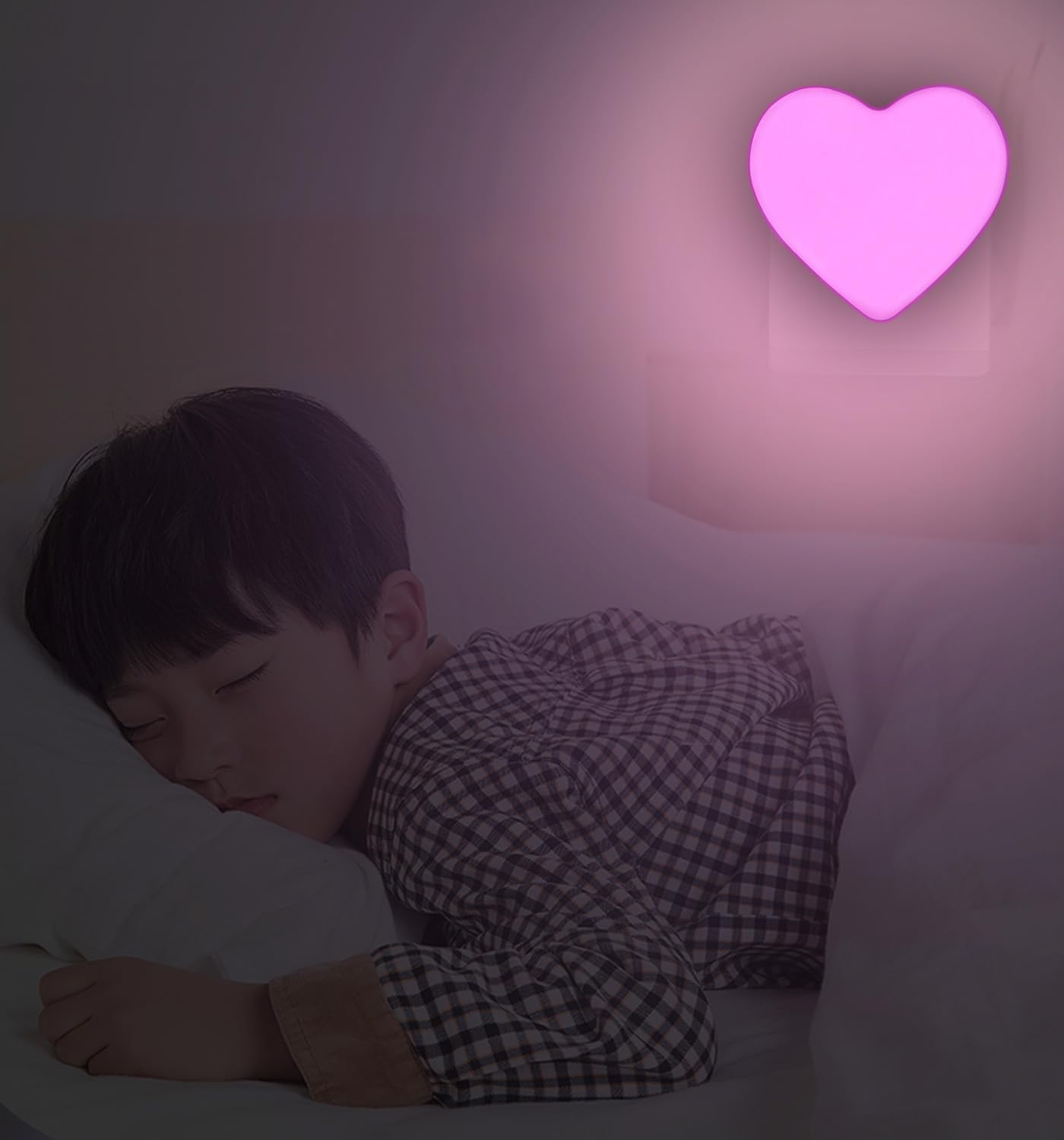 INZU Cute Heart Nightlight for Cozy Home Ambiance – Soft Warm LED Plug-in for Living Room and Bedroom Styling