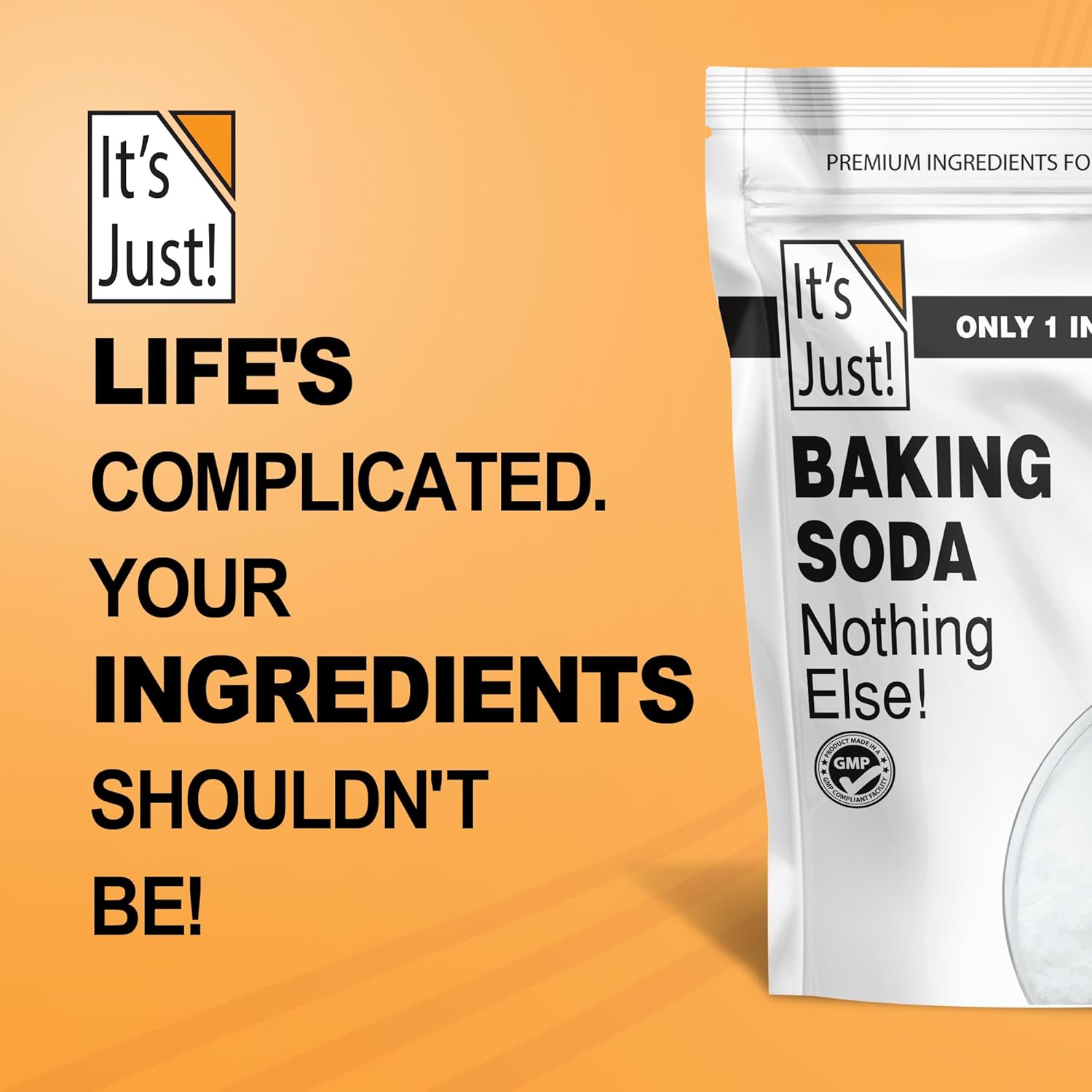 It's Just - Baking Soda for Nightly Wind-Down: Bath Bomb Ingredient and Skin Soother