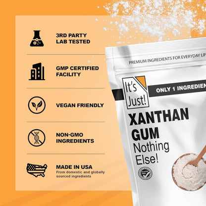 It's Just - Xanthan Gum for Nut-Free School Snack Prep, Allergy-Friendly Thickener for Lunches