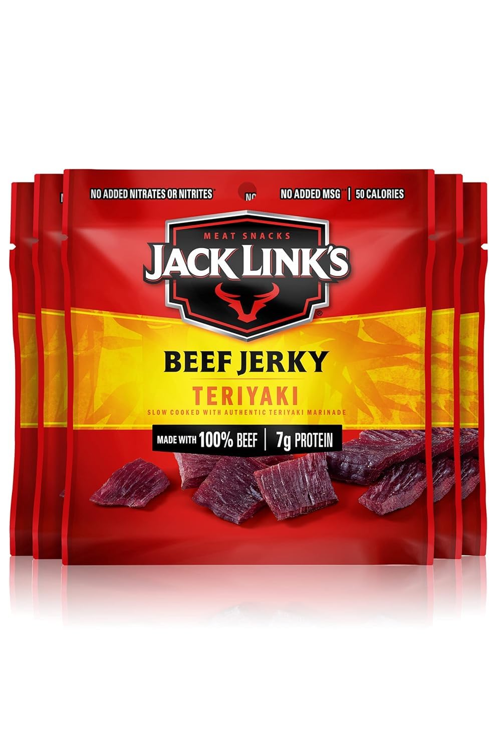 Jack Link's Beef Jerky Variety Pack - Original and Teriyaki - Macro-Friendly Protein Snack for Home Gym and Meal Prep Routines, 9 Count, 1.25 oz Bags