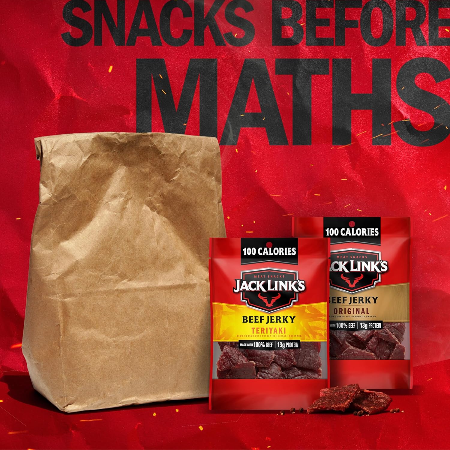 Jack Link's Beef Jerky Variety Pack - Original and Teriyaki - Pocket-Sized Jerky for Hunting, Fishing, and Overlanding Trips, 1.25 oz Each