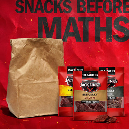 Jack Link's Beef Jerky Variety Pack – Stocking Stuffer and Holiday Gift for Him, 15 Count Snack Pack