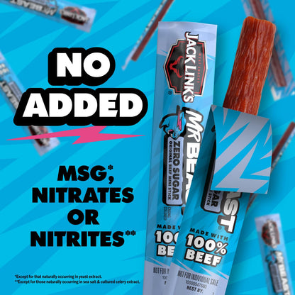 Jack Link's x MrBeast Zero Sugar Mini Beef Sticks – After-School Protein Snack Kids Love, 12 Single-Serve Beef Sticks