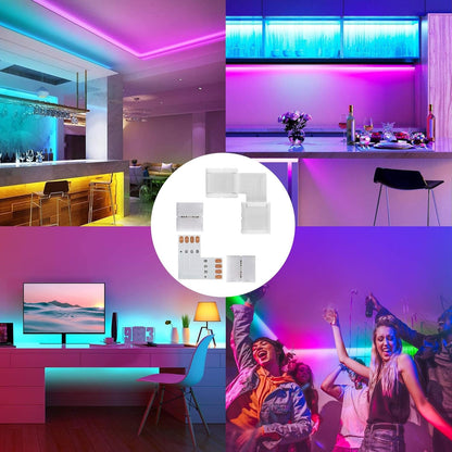 JACKYLED L Shape LED Strip Connectors for Poolside Deck and Outdoor Entertainment Area RGB Wrap-Arounds