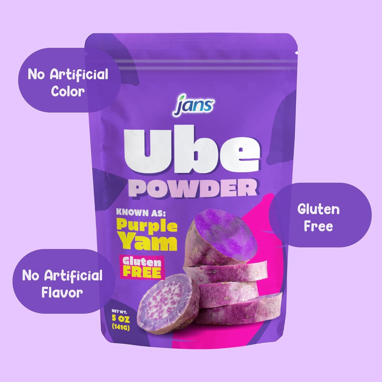 Jans Ube Powder for Baking, 5 oz | Parent-Approved Ube Flavor for Birthday Cakes