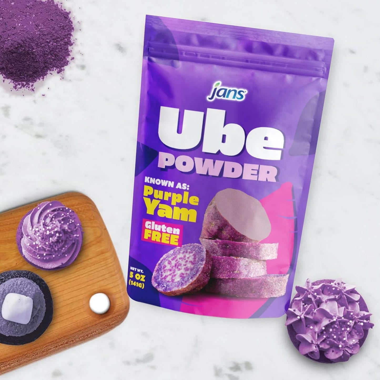 Jans Ube Powder for Baking, 5 oz | Parent-Approved Ube Flavor for Birthday Cakes
