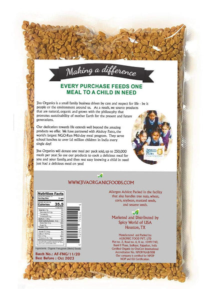 Jiva Organic Fenugreek Seeds 7 Ounce – Long-Lasting Aroma Methi Dana for Meditation Space, Yoga Room & Grounding Self-Care