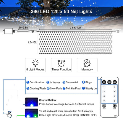 JMEXSUSS 360 LED Bush Lights – Birthday and Christmas Gift for Mom, Waterproof Patio Decor