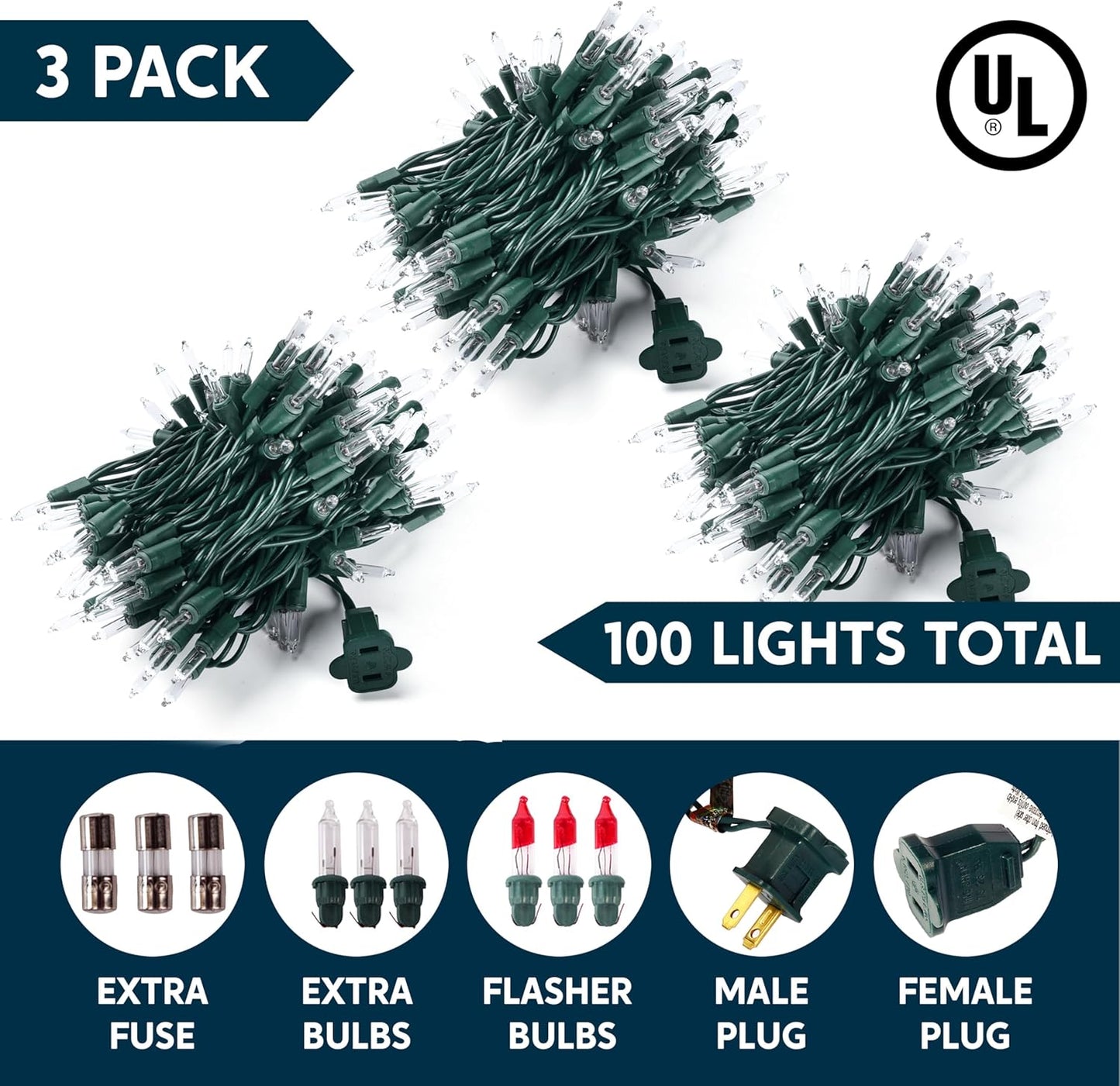 Joiedomi Safe Alternative to Candles – 300 Warm White Mini Lights with IP44 Waterproof Rating and Independent Circuit for Worry-Free Bedtime Glow