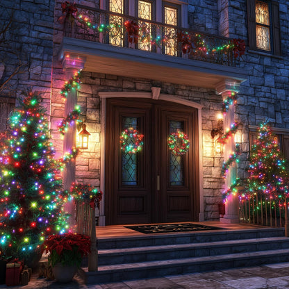 Joomer LED String Lights 66FT 200 Count Cool to Touch Smokeless Flame Free Auto Shutoff Timer for Nursery Hallway Family Home