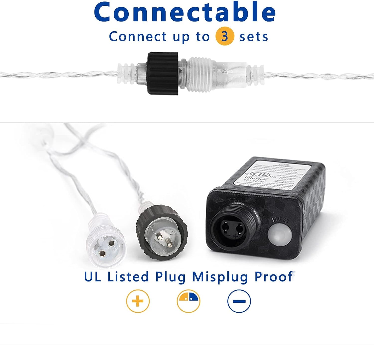 Joomer Meteor Snow Lights – Camping & Outdoor Dining String Lights, 10 Tube Connectable Set with 6H Timer