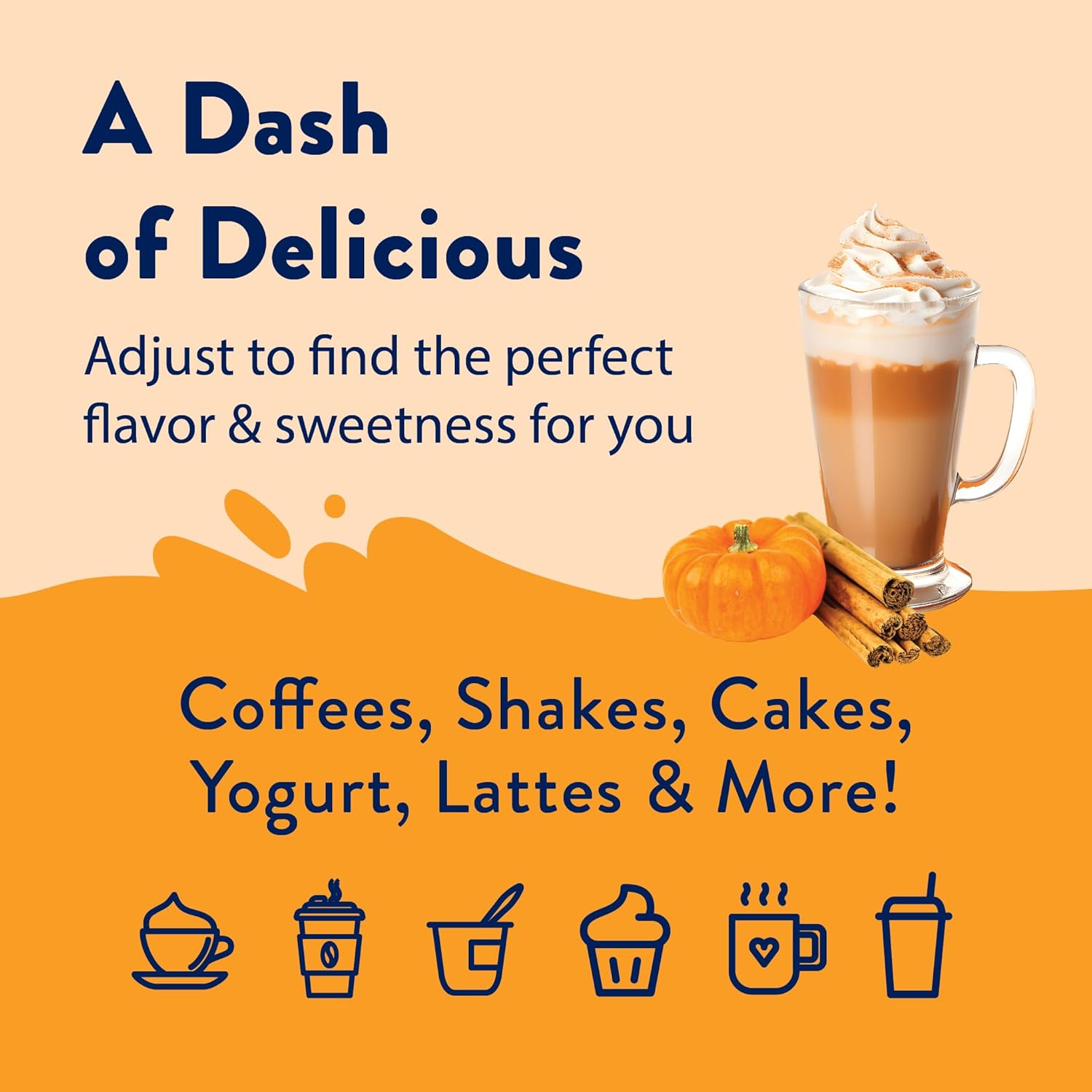 Jordan's Skinny Syrups Pumpkin Spice Zero Calorie Syrup for Nighttime Mocktails and Wind Down Moments