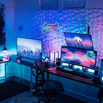 Joylit Neon Wall Light – Gamer Inspired Home Accent, USB Powered Warm Glow for Bedroom or Lounge