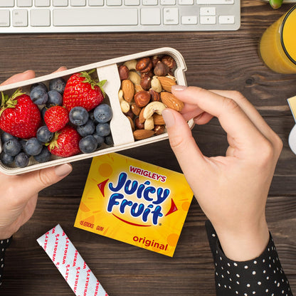 Juicy Fruit Gum Stocking Stuffer for Kids – 3-Pack Individually Wrapped Candy for School Snacks