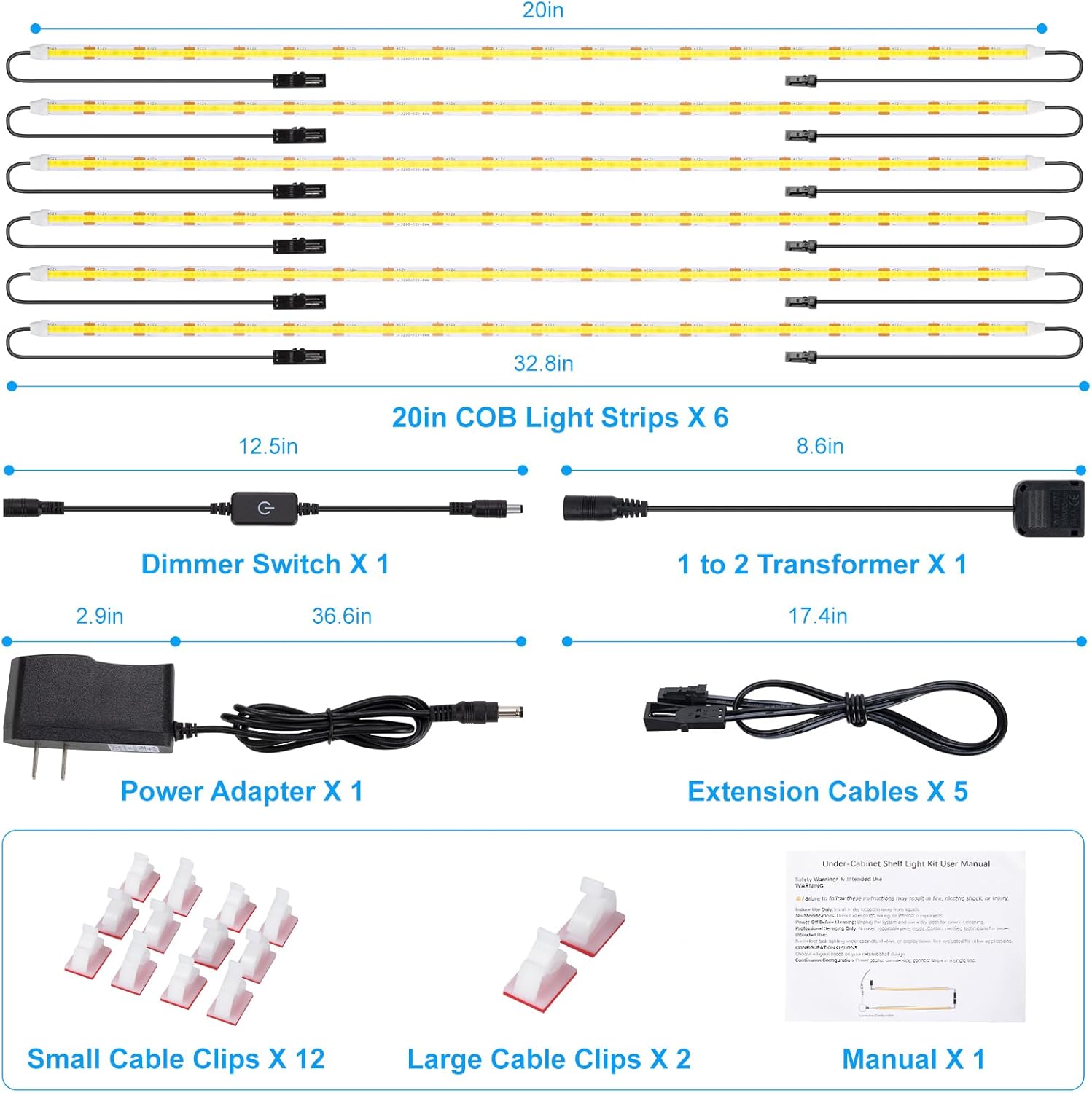 JUSJUBR Ultra-Thin LED Strip Lights for Home Aesthetic, Concealed Accent Lighting Behind Cabinet Lips