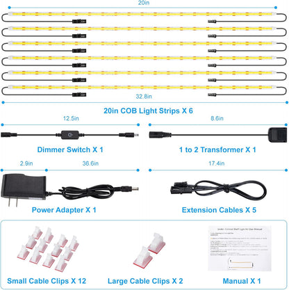 JUSJUBR Ultra-Thin LED Strip Lights for Home Aesthetic, Concealed Accent Lighting Behind Cabinet Lips