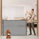 Gray - 34" Tall x 76" Wide