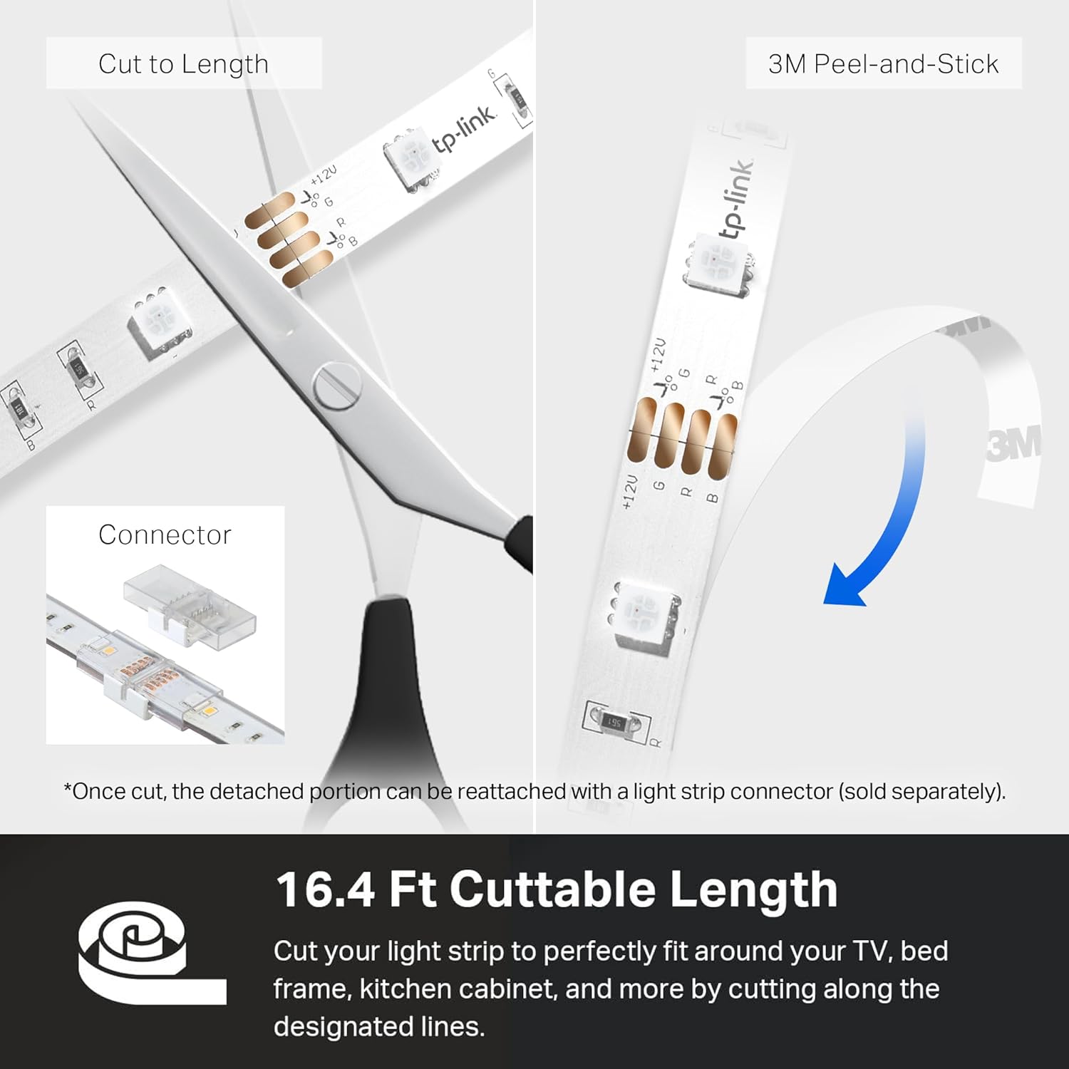 Kasa Smart LED Light Strip – Kids Bedroom Ceiling Glow, Flame-Free Dimmable Light Afraid of the Dark