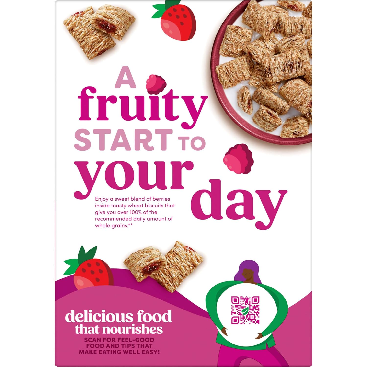 Kashi Organic Berry Cereal – Non-GMO Fiber-Rich Breakfast for Sustained Morning Energy, 17.2oz