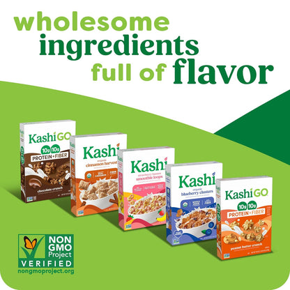 Kashi Organic Cereal – Playful Shapes and Wholesome Honey Flavor for Picky Eaters, 13.6oz Box