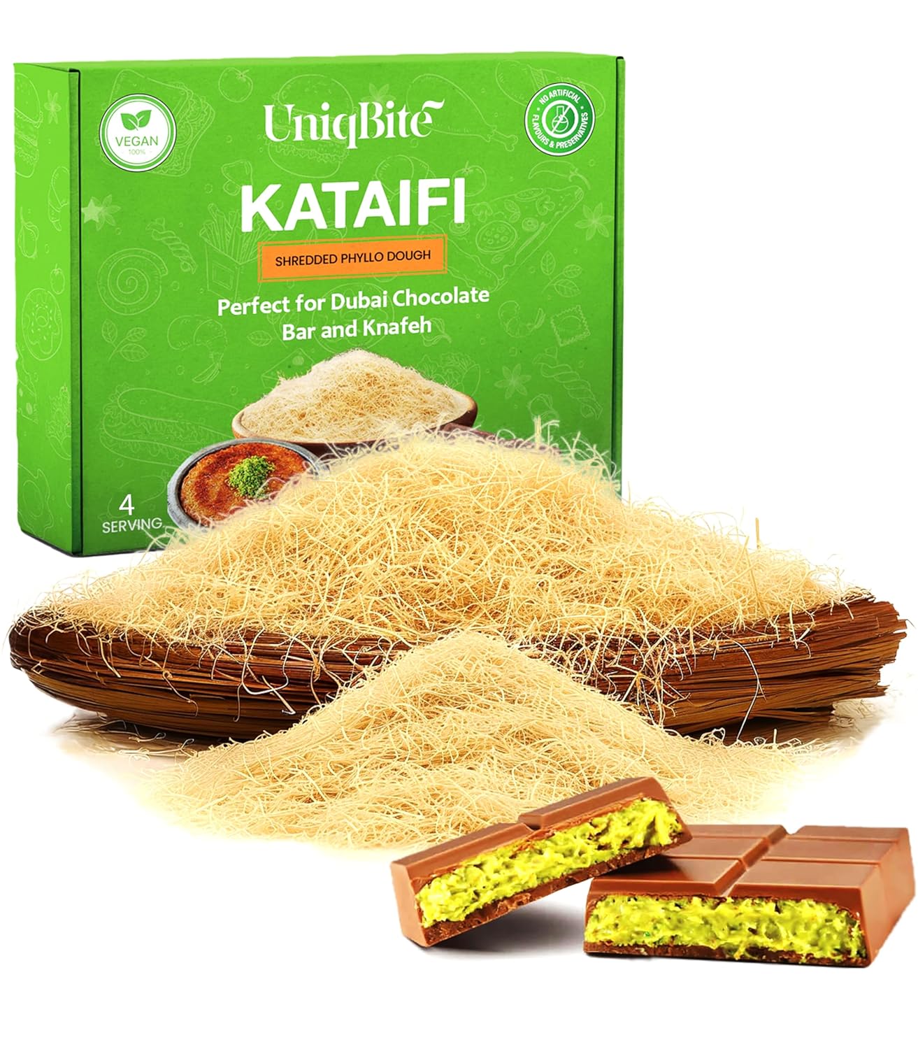 Kataifi Authentic Turkish Kadayif – Luxury 200g Box for Bespoke Pistachio Pastries and Decadent Chocolate Creations