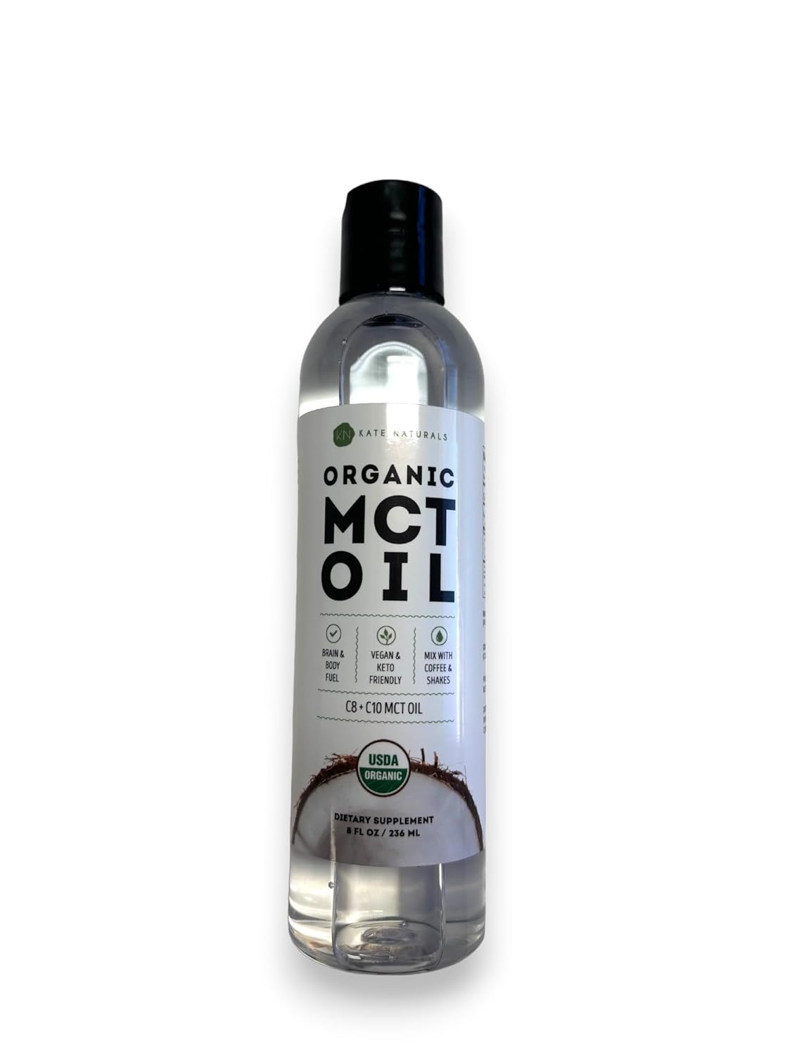 Kate Naturals MCT Oil – Bath Time and Bedroom Beauty Ritual, Lightweight Coconut Moisturizer for Skin and Hair