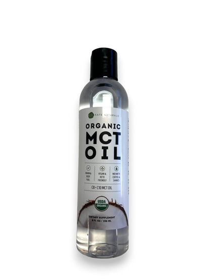 Kate Naturals MCT Oil – Bath Time and Bedroom Beauty Ritual, Lightweight Coconut Moisturizer for Skin and Hair