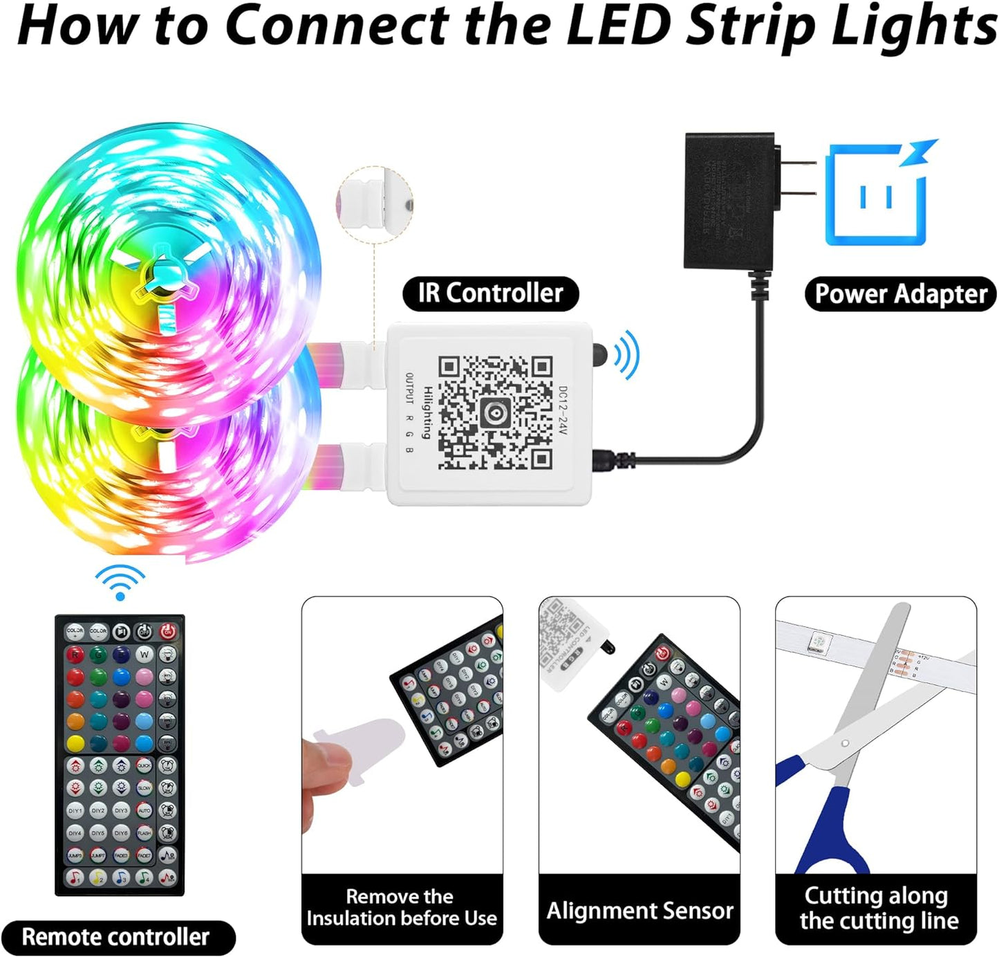 KeepEvol 150ft RGB Light Strip – Personalized Mood Lighting for Nightly Routines, Meditation, and Self-Care