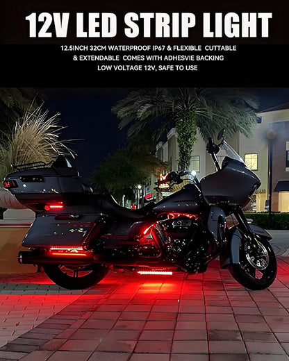 Keiurot 12V Underbody LED Light Strip – Off-Road Truck Jeep Boat Dock Outdoor Use, UV-Resistant 4-Pack