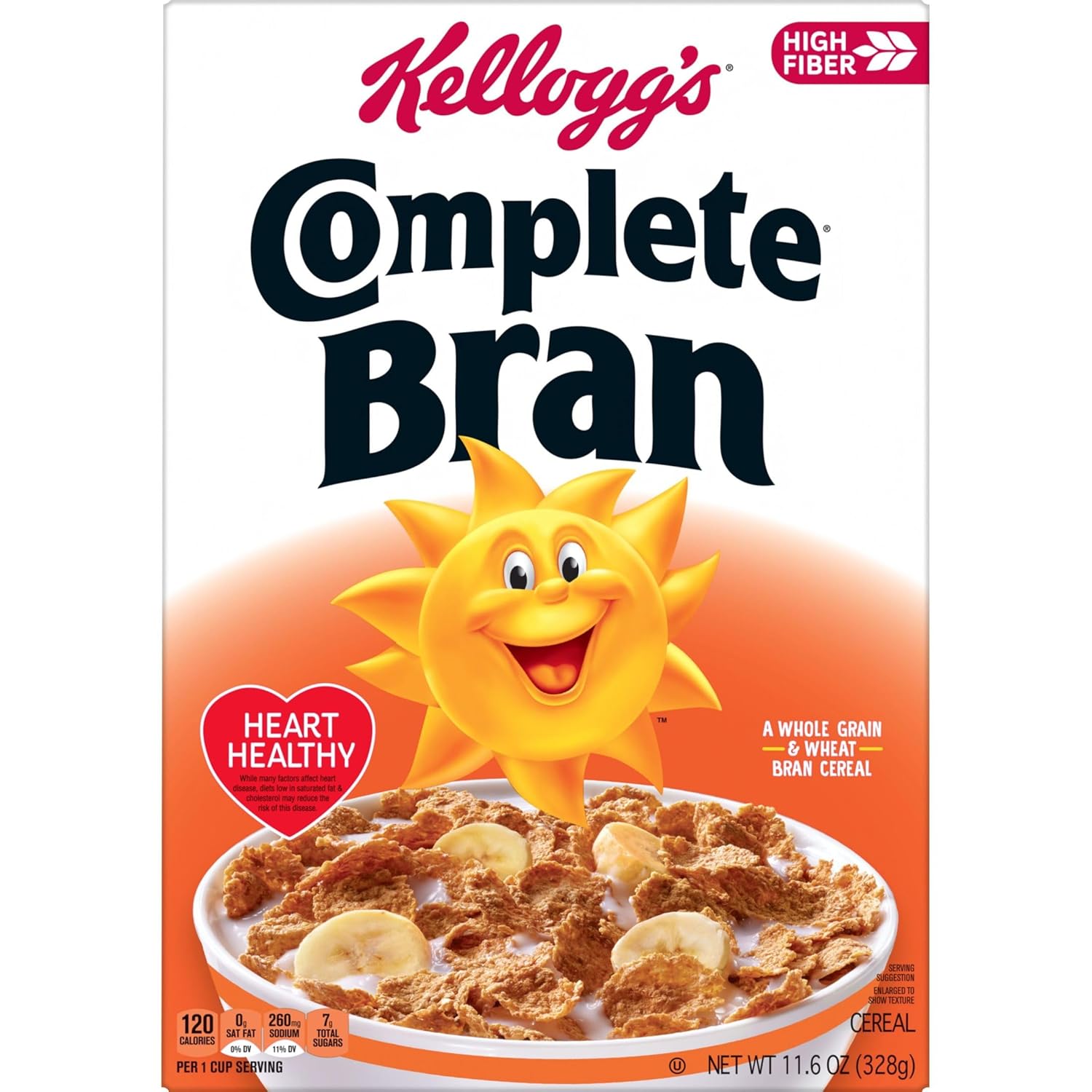 Kellogg's Frosted Bran Cereal – Post-Workout Snack with 16g Whole Grain, Gym Bag Friendly