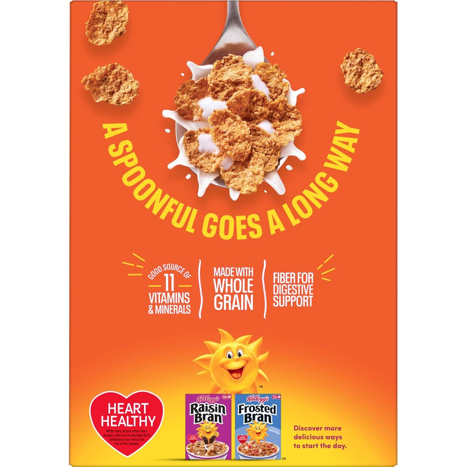 Kellogg's Frosted Bran Cereal – Post-Workout Snack with 16g Whole Grain, Gym Bag Friendly
