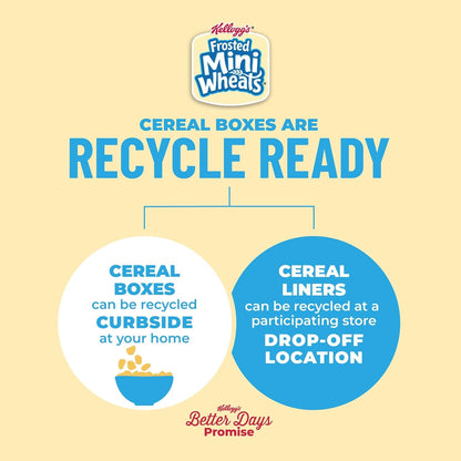 Kellogg's Frosted Mini-Wheats Individual Cups – Bite-Sized Whole Grain Snack for Kids' Lunchboxes, 30oz Total